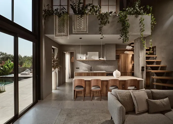 ヴィラ Theros Exotica Loft Contemporary 2br W Pool In Tsilivi Hills Plános